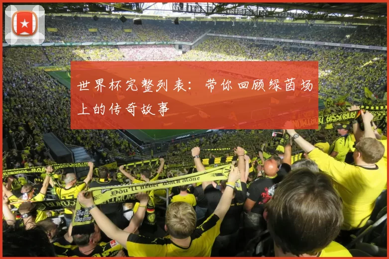 世界杯完整列表：带你回顾绿茵场上的传奇故事