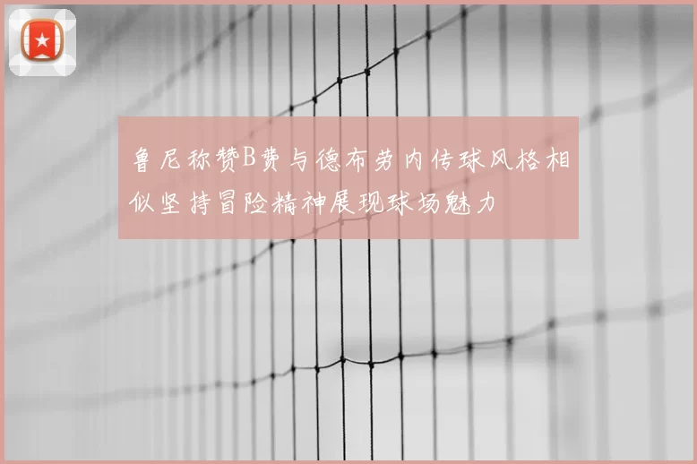 鲁尼称赞B费与德布劳内传球风格相似坚持冒险精神展现球场魅力