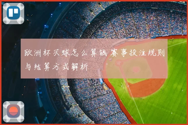 欧洲杯买球怎么算钱 赛事投注规则与结算方式解析